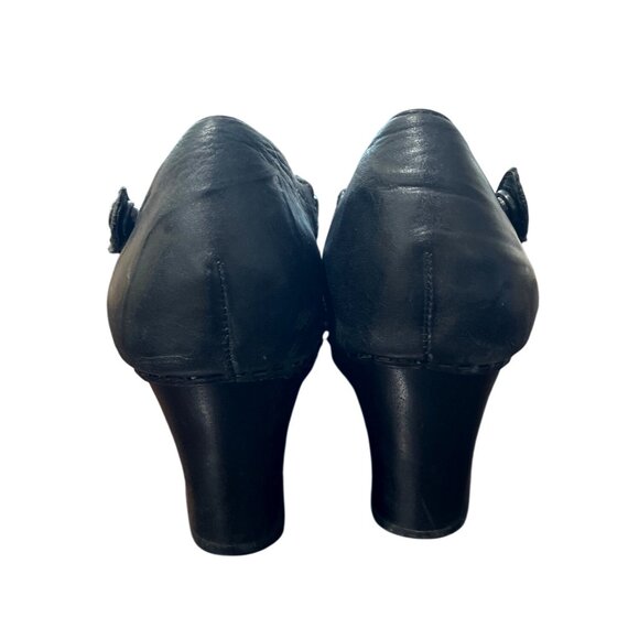 Dansko Leather Studded Heel Ryder Clogs Ankle Strap Black Y2K Size 42 / 11.5 - Picture 9 of 11